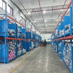 Jinchuan Custom Steel Fabric Rack Specialized for Textile Mills, Layered Storage Rack for Rolled Fabric thumbnail-5