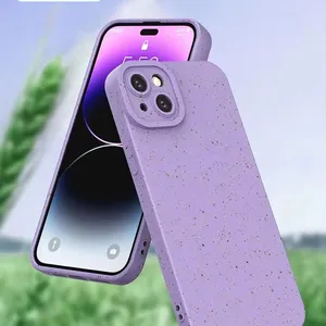Biodegradable Mobile Phone Case for IPhone 13 14 15 16 17promax Plus Wheat Straw Friendly Bio Degradable Phone Case thumbnail-5