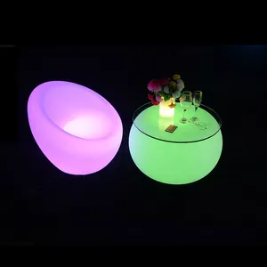 Illuminated Garden Chair Waterproof Square Seat Outdoor Wireless Remote Control Flashing Led Chair Light thumbnail-4