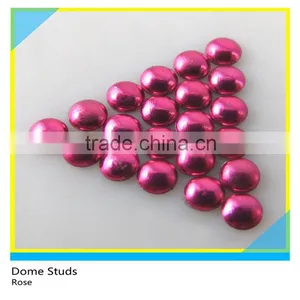Hotfix Loose Aluminum Dome Studs Rose Brass Studs Iron on Half Round Studs thumbnail-1