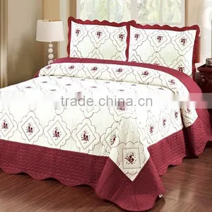 Hot Sale 3Pcs Embroidered Quilt Set thumbnail-4