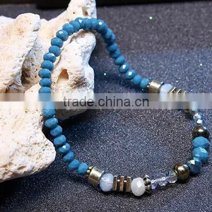 Wholesale Men Ans Women Beads Bracelet Alloy Glass Beads Bracelet thumbnail-2
