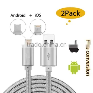 High Quality Unique 2-in1 Charging and Micro Data USB Cable thumbnail-1