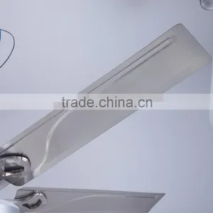 Brushed Nickel Retractable Ceiling Fan With Wood Blades thumbnail-6