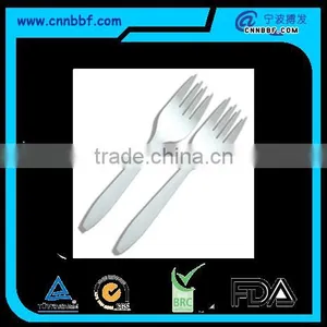 6 Inch Cornstarch Material White Forks Biodegradable Cutlery thumbnail-1