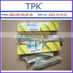 Komatsu S6D108 Engine Valve, Intake, 6221-43-4110 thumbnail-1