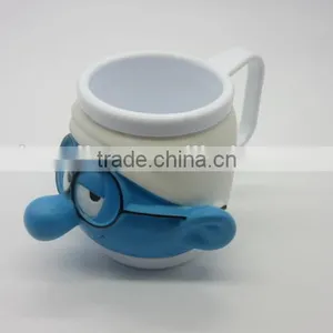 Hot Sell Cute Plastic The Smurfs Cartoon Figure Mug thumbnail-2