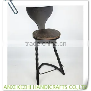 KZ150290 Industrial Metal Commercial Furniture Bar Stool High Chair thumbnail-1