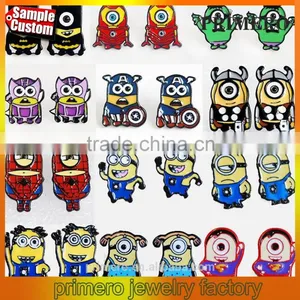 Cartoon Despicable Me Earrings Piercing Ear Stud Batman SpiderMan Iron Man thumbnail-1