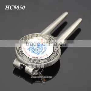 New York League Team Souvenir Print Logo Custom Alloy Antique Silver Plated Metal Golf Divot Tool thumbnail-5