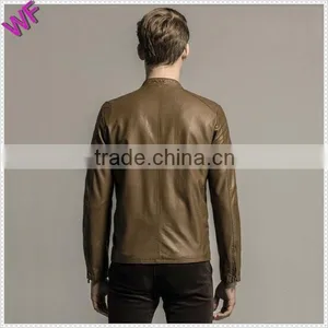 Custom Hight Quality Fashion Mens Leather Jacket thumbnail-6