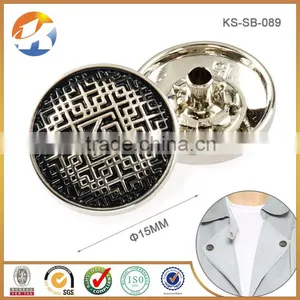 Good Fashion Metal Decorative Engraved Snap Button For Coats thumbnail-1