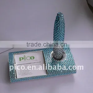 Metal Magnetic Table Pen and Notepad With Rhinestone for Promotion thumbnail-1
