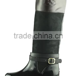 Fashion High Quality Black Wholesale Women Winter Rain Boots Rubber Supplier thumbnail-1