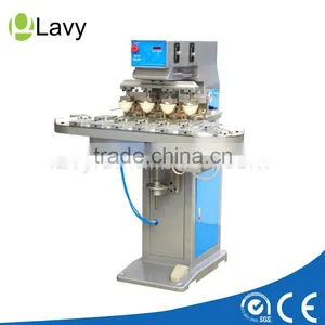 Four Colors Pneumatic Pad Printing Machine With Conveyor for Plastics thumbnail-1