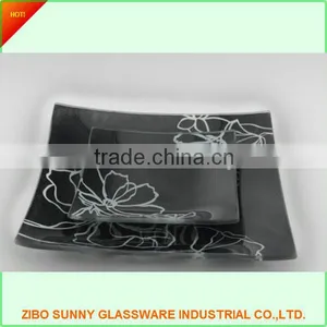 Square Glass Serving Plate Dish thumbnail-1