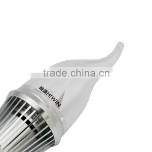 HUGEWIN 3w E14 Candle Light LED Bulb E14 Silver Color 90LM per Watt thumbnail-4
