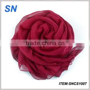 China Online Shopping Lady Chiffon Silk Scarf thumbnail-1