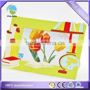 Books Design Study Soft Pvc Rubber Decorative Desk Photo Frame thumbnail-1