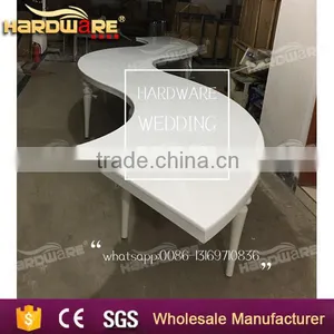 MDF Top Half Moon Wedding Table Full Circle Banquet Dining Table thumbnail-2