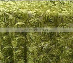 Gorgeous Floral Patterns Table Cloth for Wedding, Satin Rosette Table Cloth thumbnail-1