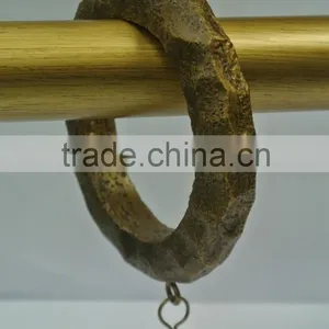 Custom Rocky Resin Curtain Rod Rings With Clips, Drapery Rods And Rings For 1-1/2", 1-3/4" and 2" Wood Curtain Rods thumbnail-1