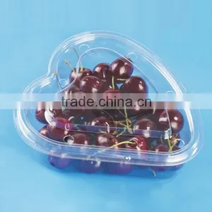 Heart Shaped PET Plastic Transparent Cherry Box thumbnail-1
