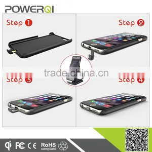 Powerqi I600 Black Color Protective Wireless Charging Case for IPhone 6s With Flexible Charging Plug Universal for Iphone 6 thumbnail-5