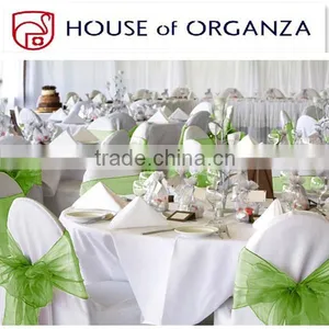 Transparent Chair Decoration Tie Organza Sash for Banquet thumbnail-1