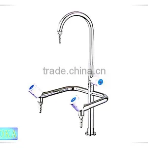 Stainless Steel Benchtop Triple Outlet Lab Faucet thumbnail-1