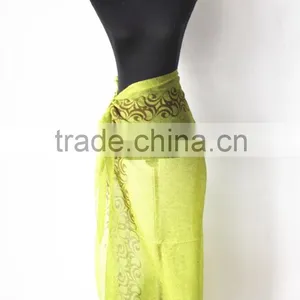 New Arrive High Quality Polyester Voile Cotton Sarongs thumbnail-1