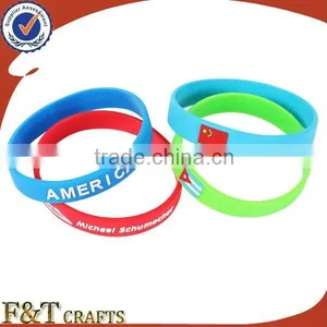 Sport Cancer Custom Engraving Personalized Rubber Silicon Bracelet With Printing Logo thumbnail-5