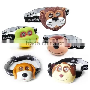 Promotional Gift Animal Shape Led Kids Headlamp Animal Headlamp for Kids thumbnail-2