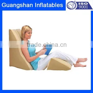 Flocked Foldable Inflatable Chaise Body Wedge Mattress thumbnail-2