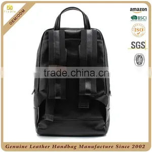 Guangzhou OEM Factory Custom Lady Leather Backpack Black Travel Bag Genuine Leather Women Backpack With Your Logo thumbnail-3