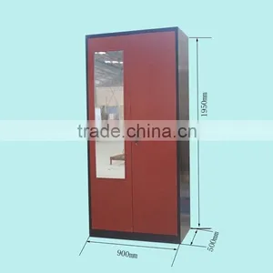 H1950 W900 D500 Steel Bedroom Wardrobe Design Supplier's Choice thumbnail-1