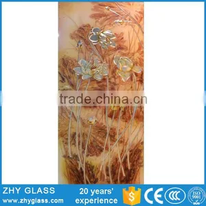 Fused Carving Glass New Designs Flowers Of Glass Painting thumbnail-3