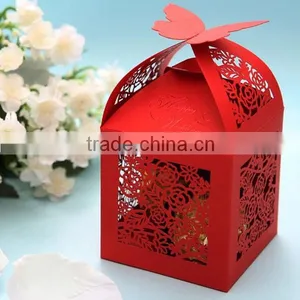 Chinese Papercut Inspired Laser Cut Wedding Favor Candy Box thumbnail-1