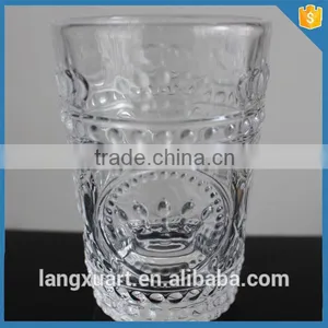Pressed French Design Glass Wine Goblet thumbnail-5