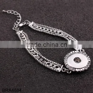 Hot New Products for 2015 Multichain Colorful Rope Custom Snap Button Bracelet thumbnail-5