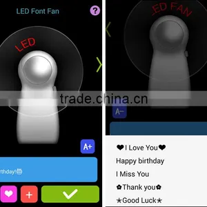 Smart Mini USB Bluetooth LED Message Fan Flexible Gooseneck Programmable For PC Notebook Soft PVC Fan Blade Plug and Play thumbnail-2