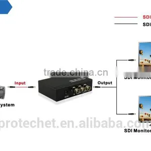 BNC SDI Splitter 1 Input 2 Output Audio Video Splitter 2 Way SDI Splitter Support 1080P thumbnail-5