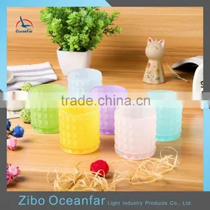 Custom Color Wholesale Glass Candle Holder Tealight Holder thumbnail-2