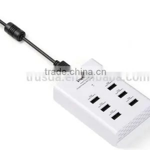 Multiple USB Charger 6 Port 72 Wat USB Desktop Rapid Charger (2.4A Max Per Port), Intelligent USB Travel Charger for Smartphones thumbnail-2