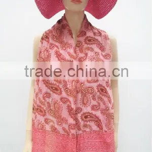 2014 Best Seller Printed Scarf,Paisley Beach Scarf,Pink Scarf thumbnail-1