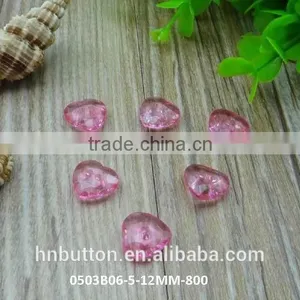 Factory Wholesale Custom Pink Heart Shape Acrylic Button thumbnail-1