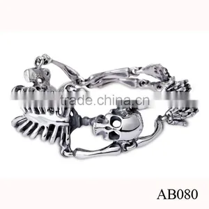 Stainless Steel Biker Skull Bracelet For Men High Quality Bracelet Wholesale thumbnail-5
