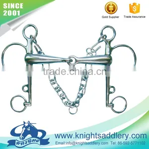 SS Eggbutt Horse Bit With French Flat Link Mouth and Round Rings thumbnail-1
