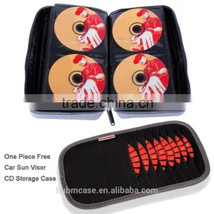 Silver Portable Blu-ray CD Cae DVD Case CD Holder 64 Pcs CD Storage & Visor CD Case thumbnail-5
