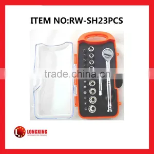 Factory Supply 23pcs Ratchet Socket Set thumbnail-1